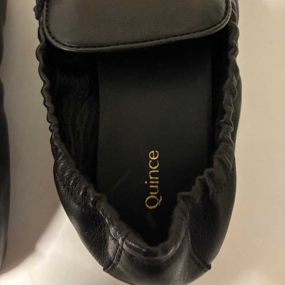 Quince Italian Leather Soft Loafer Flats Black Women’s Size 6 - Picture 3 of 8